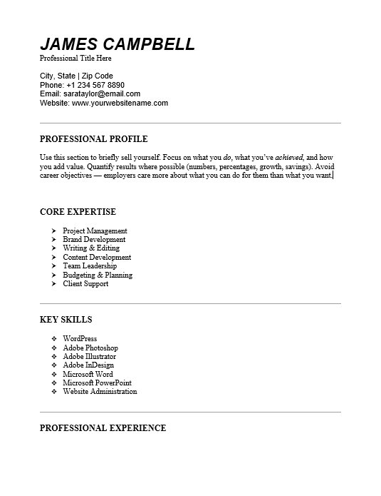 Before resume